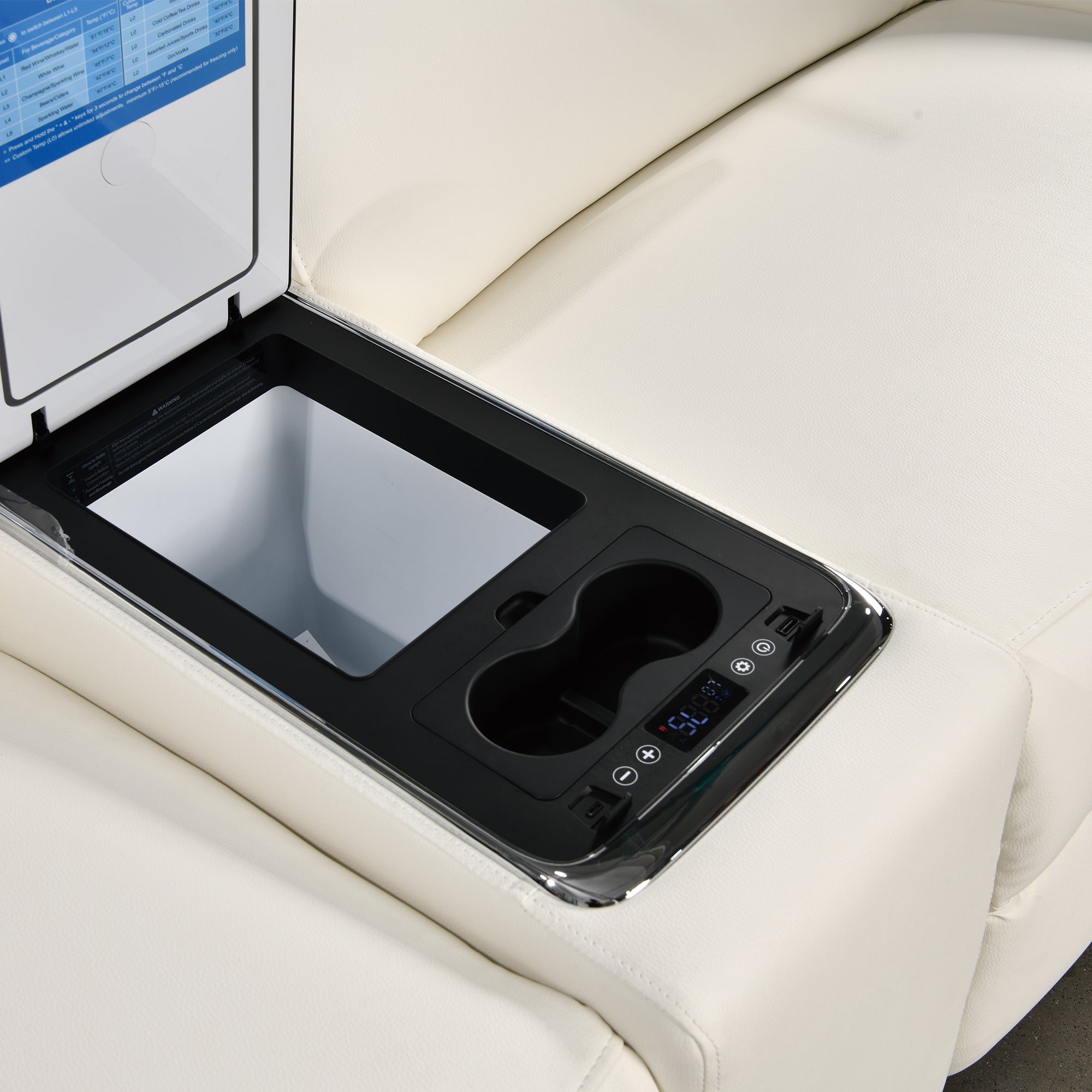 Power Recliner Air Leather Sectional MC3028A White