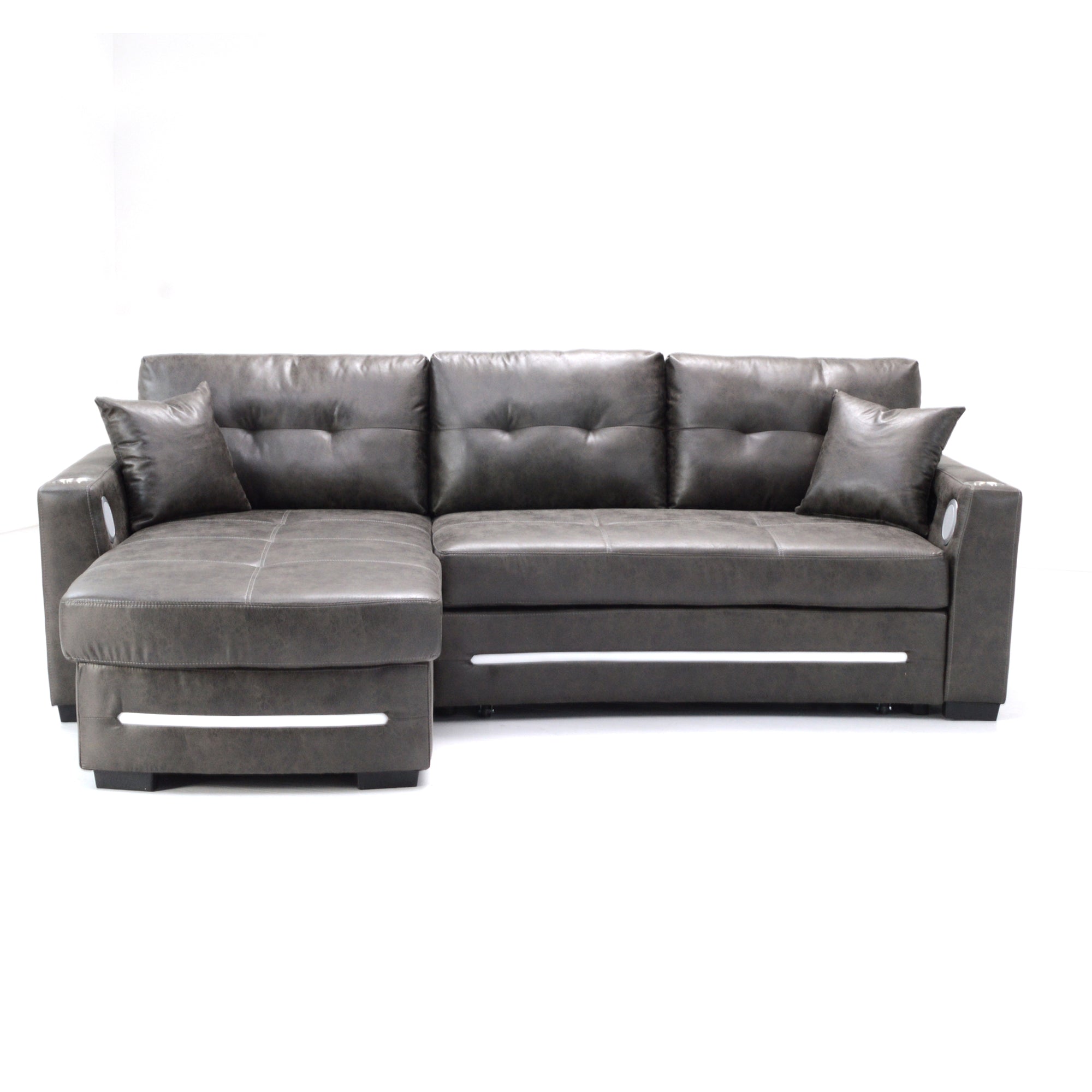 L-Shape sofa with storage and Pull-out bed-1369 R&L