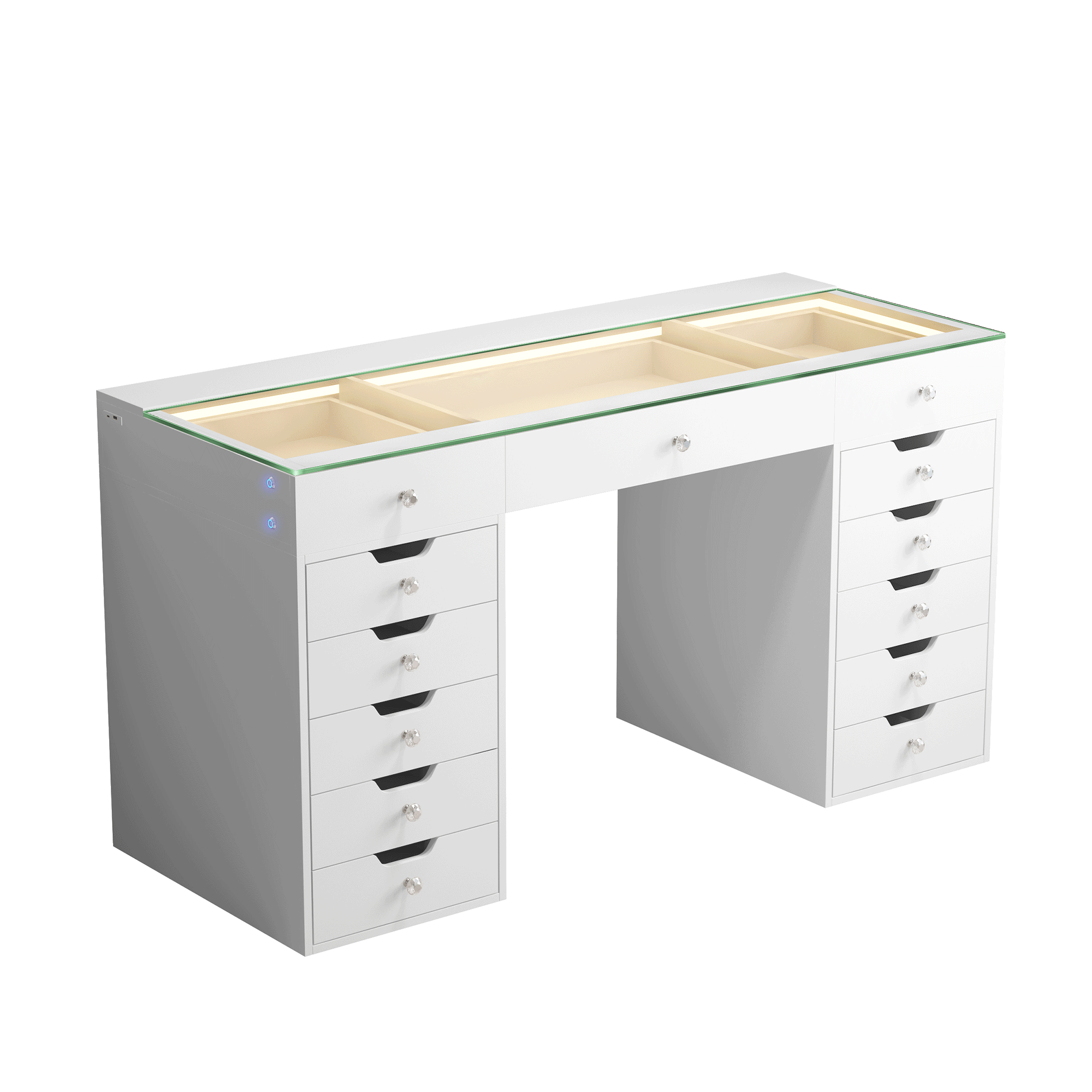 VANITII Eva-RGB Vanity Desk Pro - 13 Storage Drawers