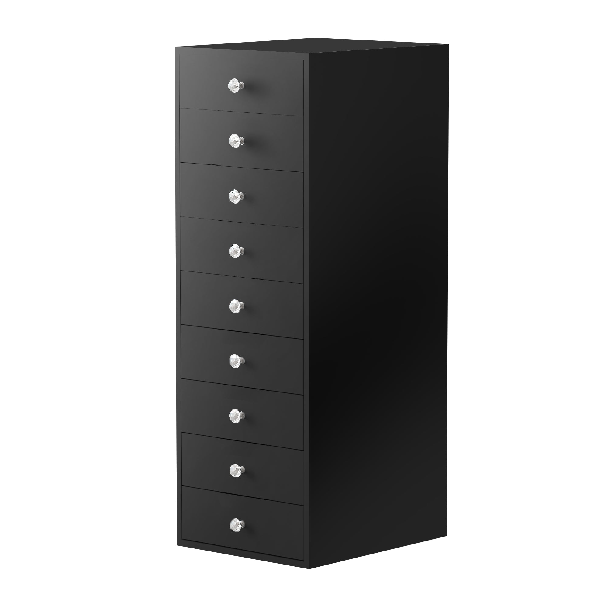 VANITII 9-Drawer Makeup Vanity Storage Unit-Black