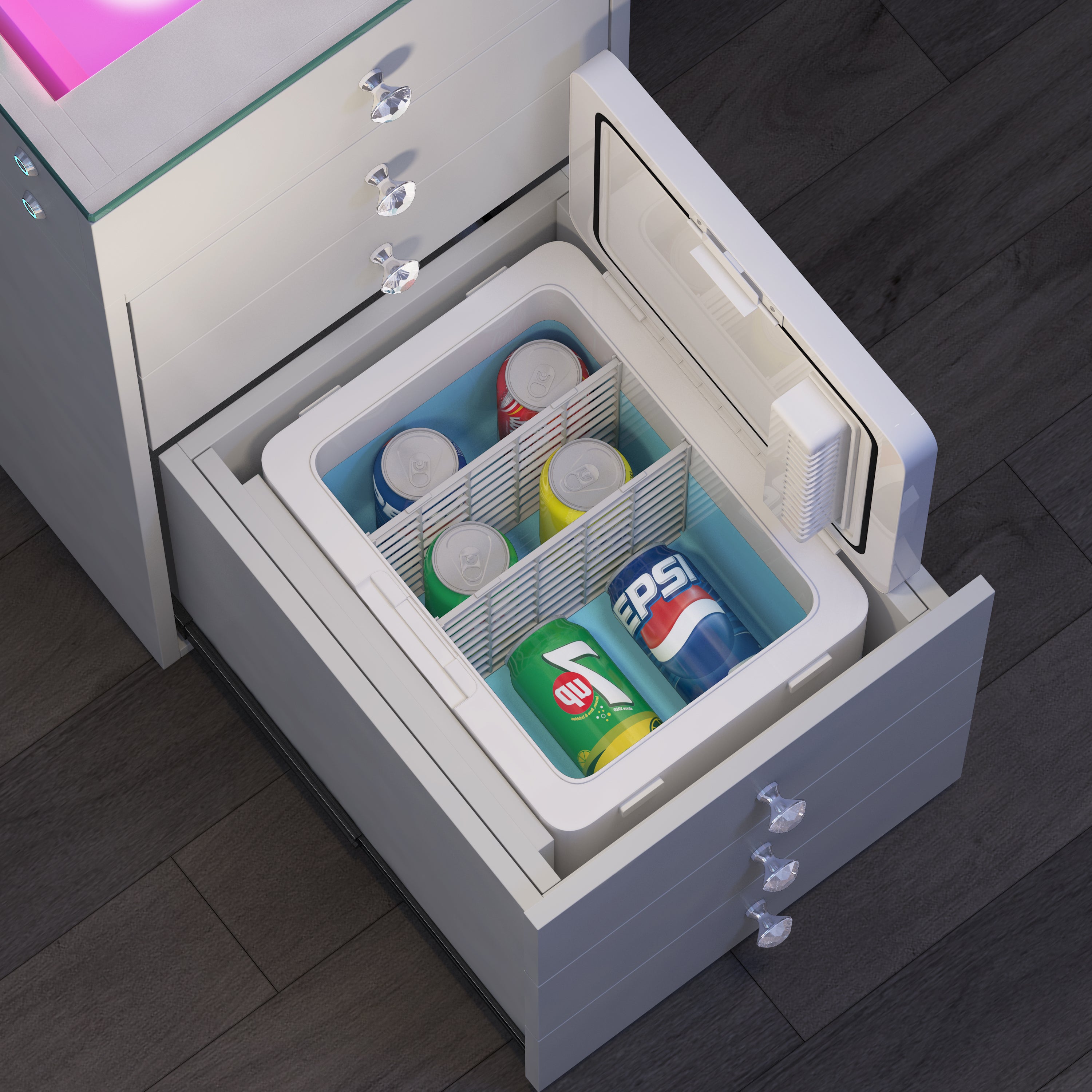 New Release ! VANITII Vanity Desk with Fridge
