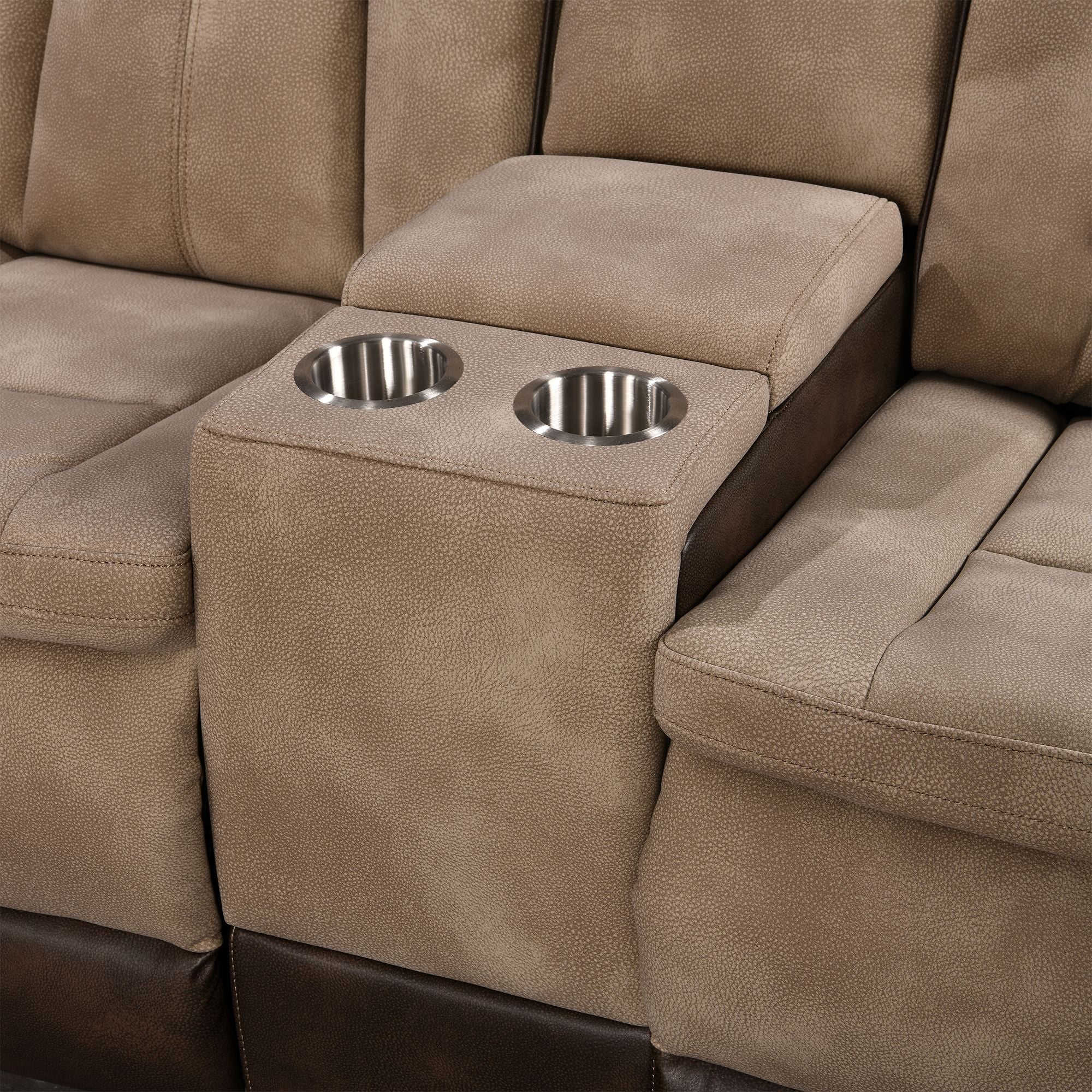 Charlie Modern Brown Power Recliner Sofa for Living Room or Home Theater