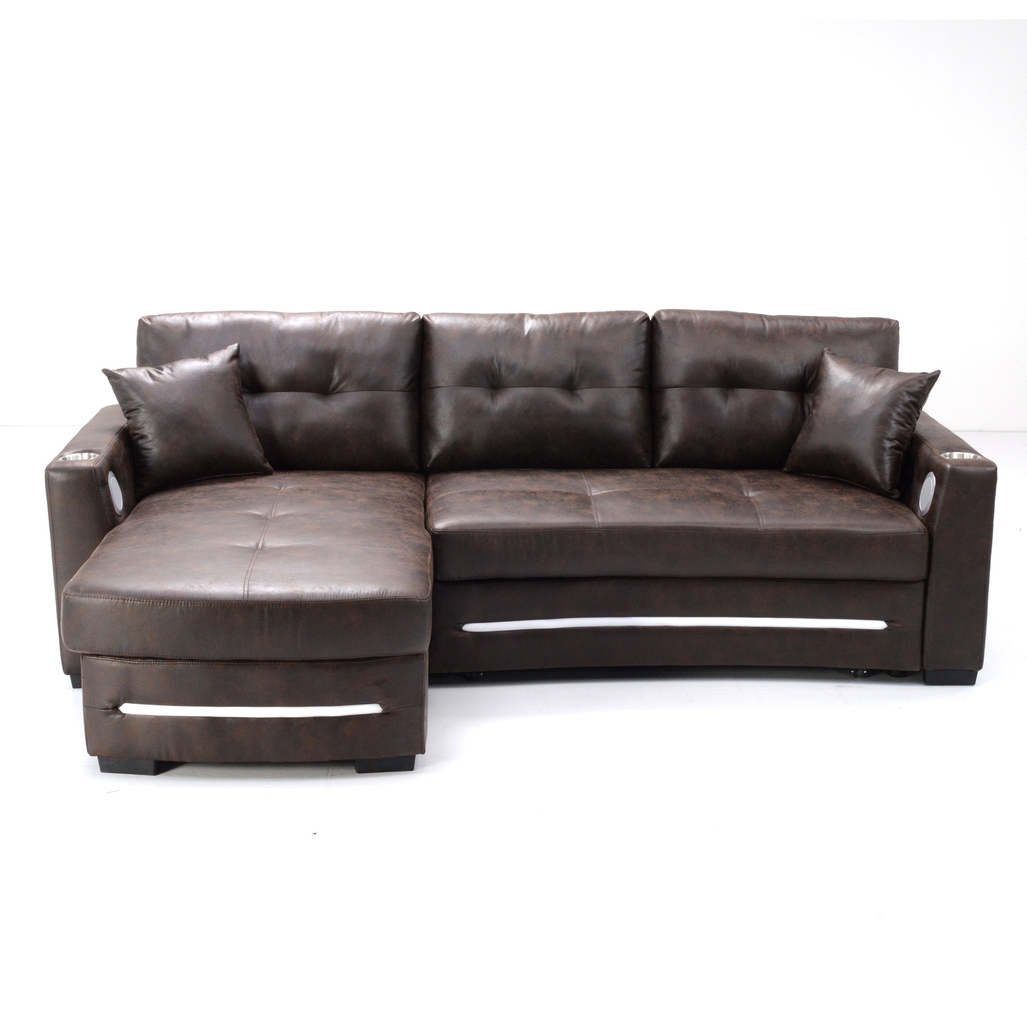 L-Shape sofa with storage and Pull-out bed-1369