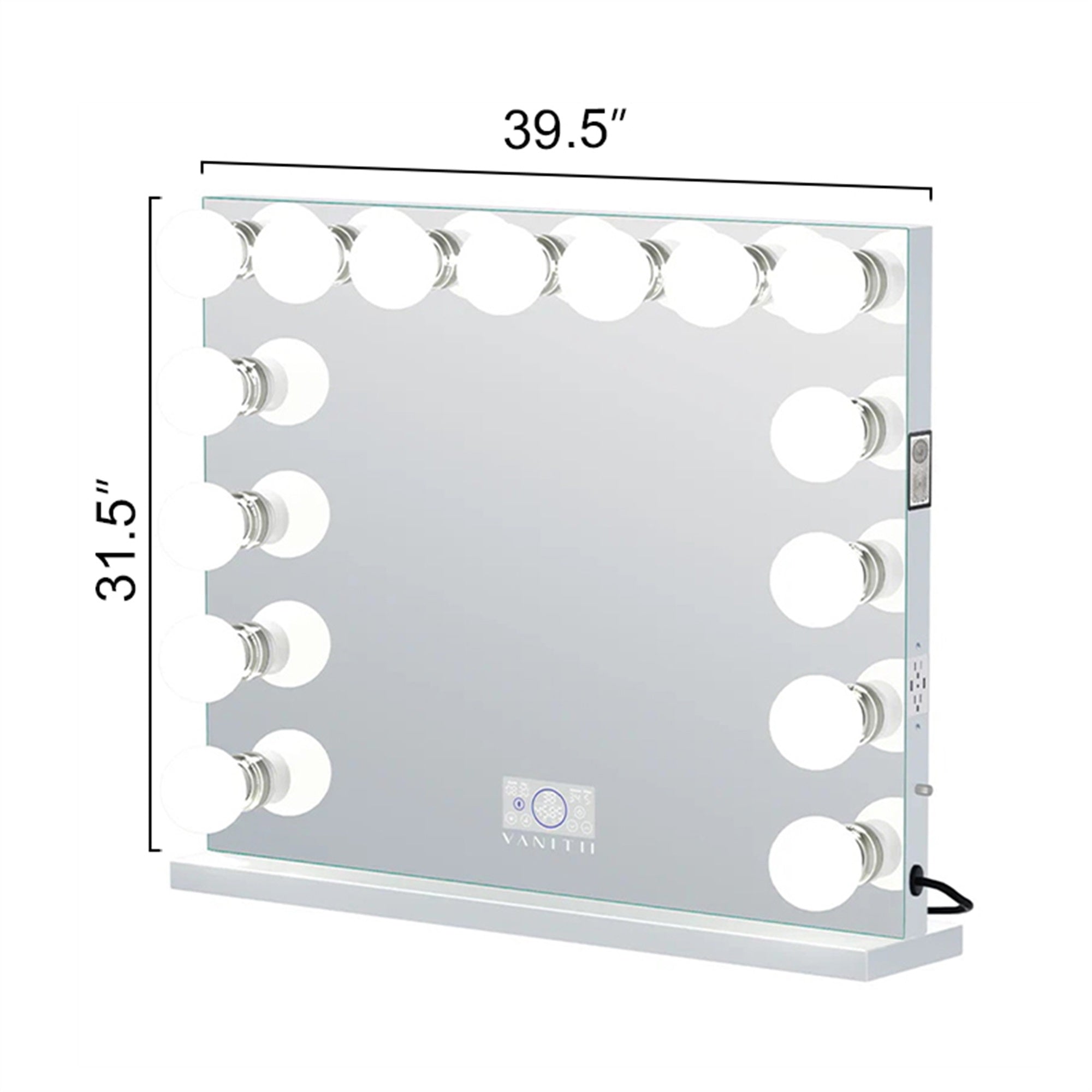 VANITII Marilyn Hollywood Vanity Mirror Pro Max with 15 Dimmable LED Bulbs