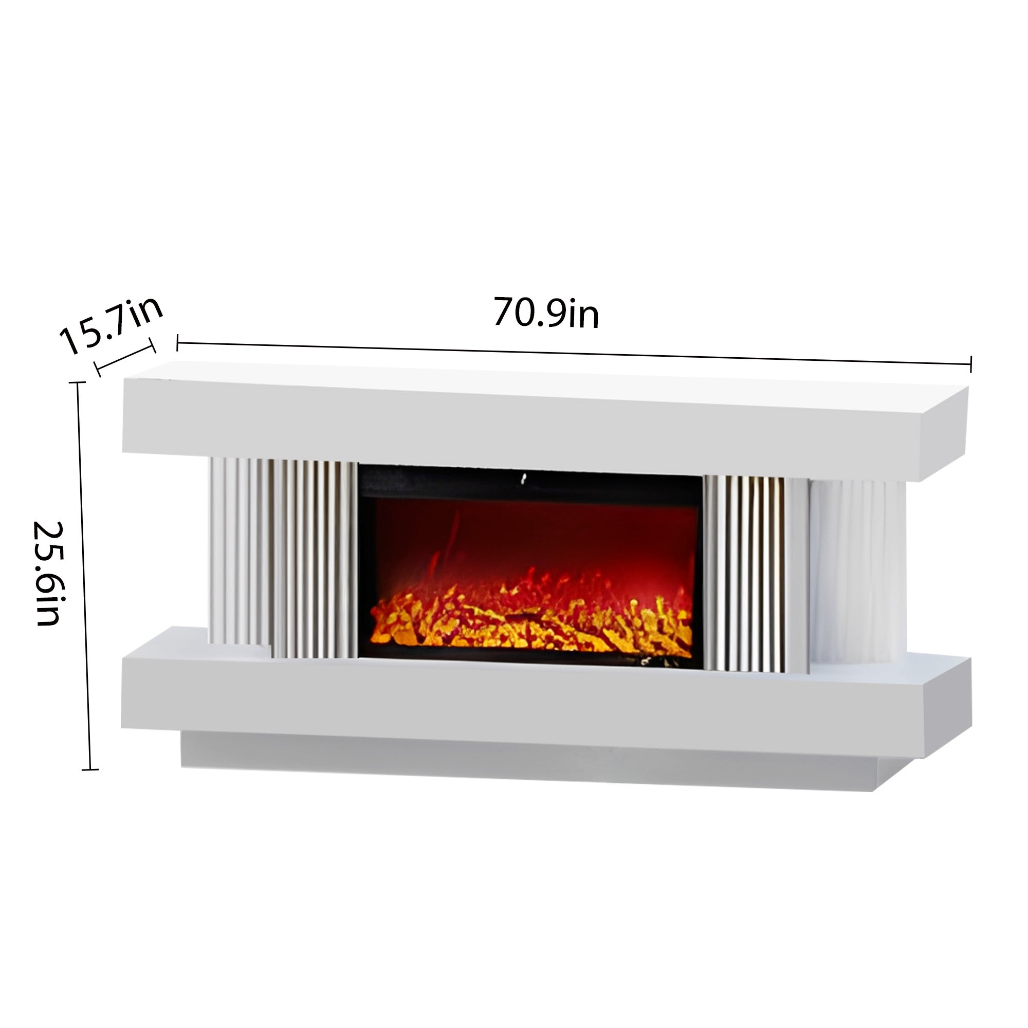 VANITII Fiona Electric Fireplace & Electric TV Stand