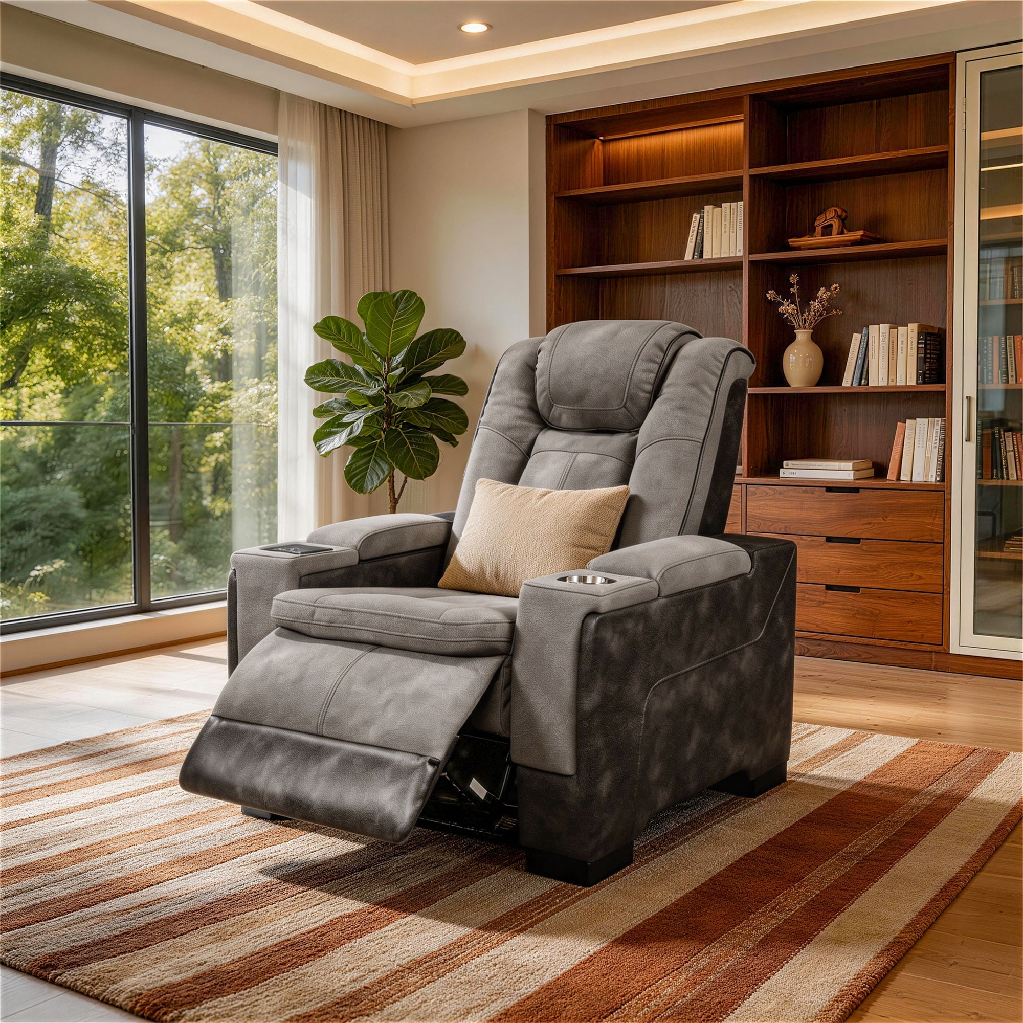 Charlie Gray Power Recliner Chair