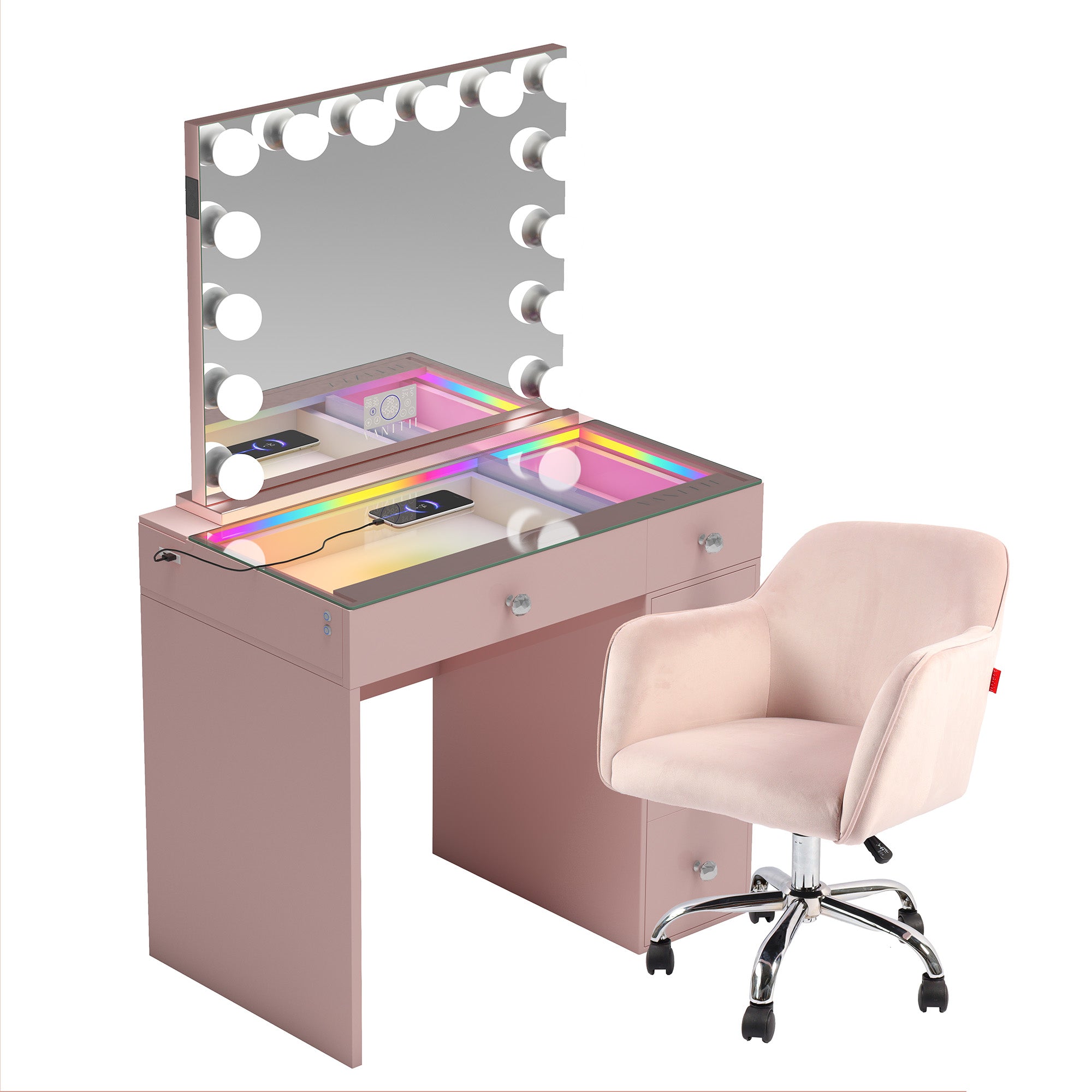 Weekly flash deal ! VANITII Mini Diana Vanity Set with Vanity Chair