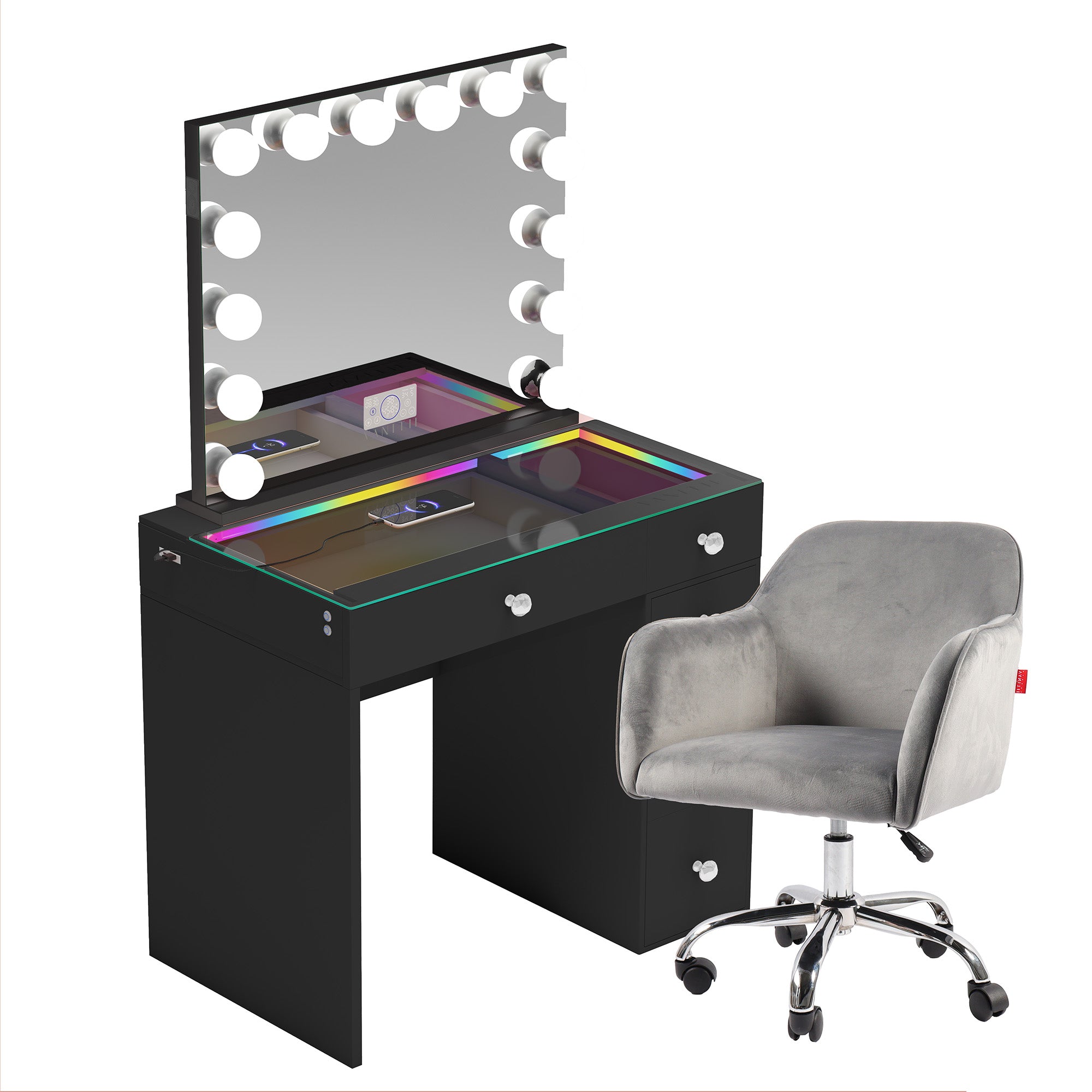 Weekly flash deal ! VANITII Mini Diana Vanity Set with Vanity Chair