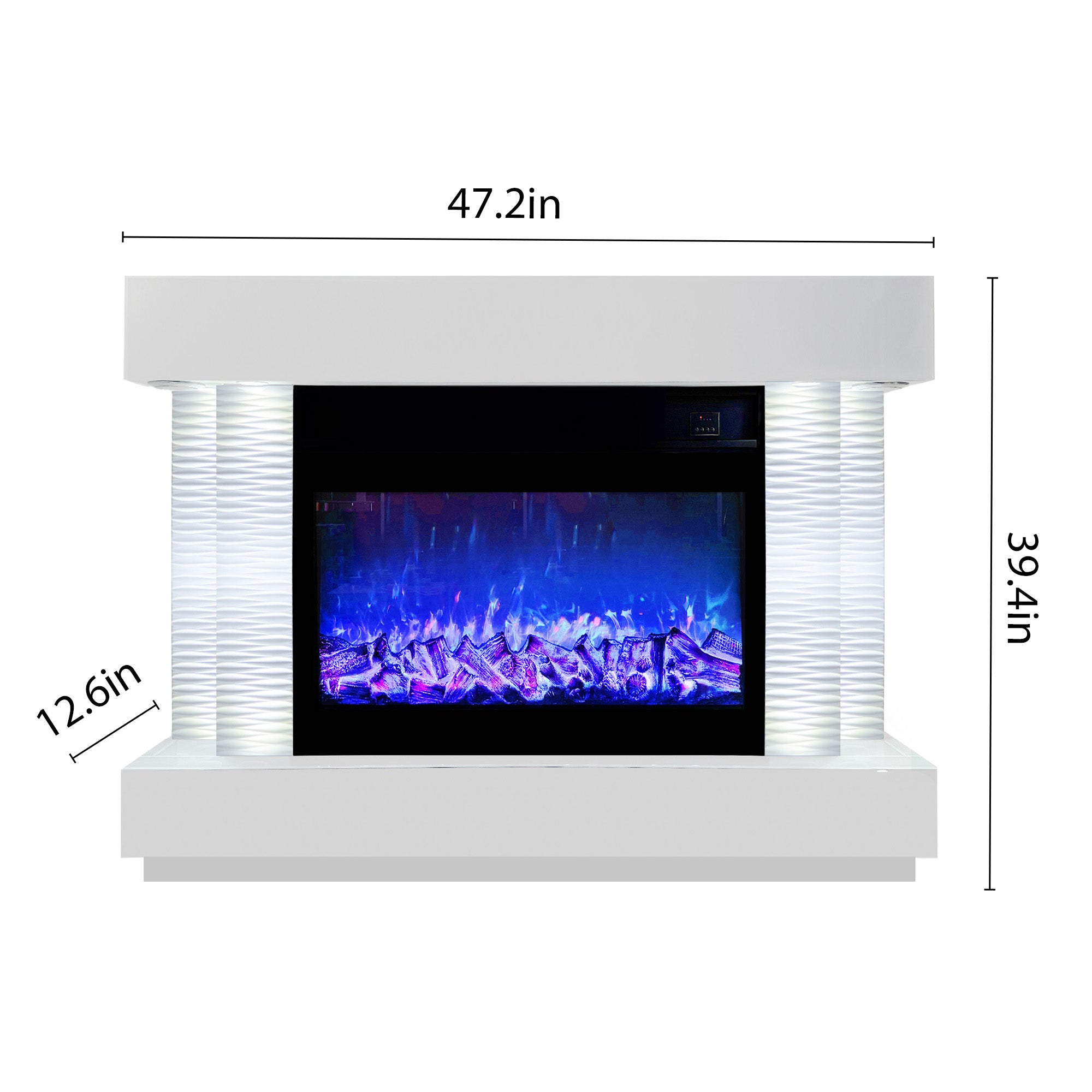 VANITII Newest Fireplace with Heating Function & Bluetooth speaker