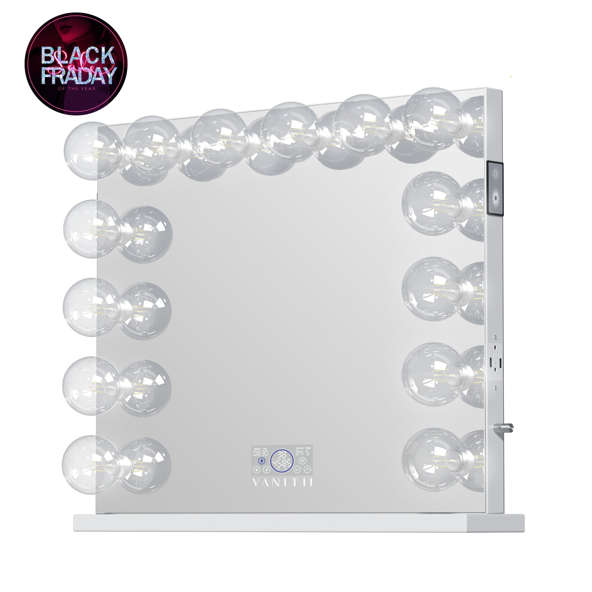 VANITII Marilyn Hollywood Vanity Mirror Pro Max- Tabletop or Wall Mount Vanity Mirror with 14 G95FLM Bulbs